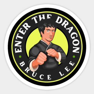 E.T.G - Bruce Lee // Logo Ilustration Fan Art Designs Sticker